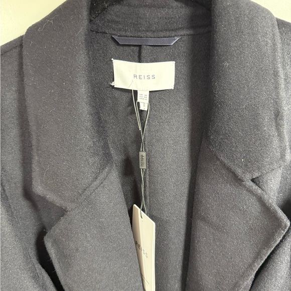 Reiss Navy Elise Long Blazer Coat - Picture 3 of 4